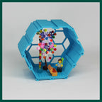 FAVO F.2 Base Module in Light Blue - large hexagonal wall display 192mm wide