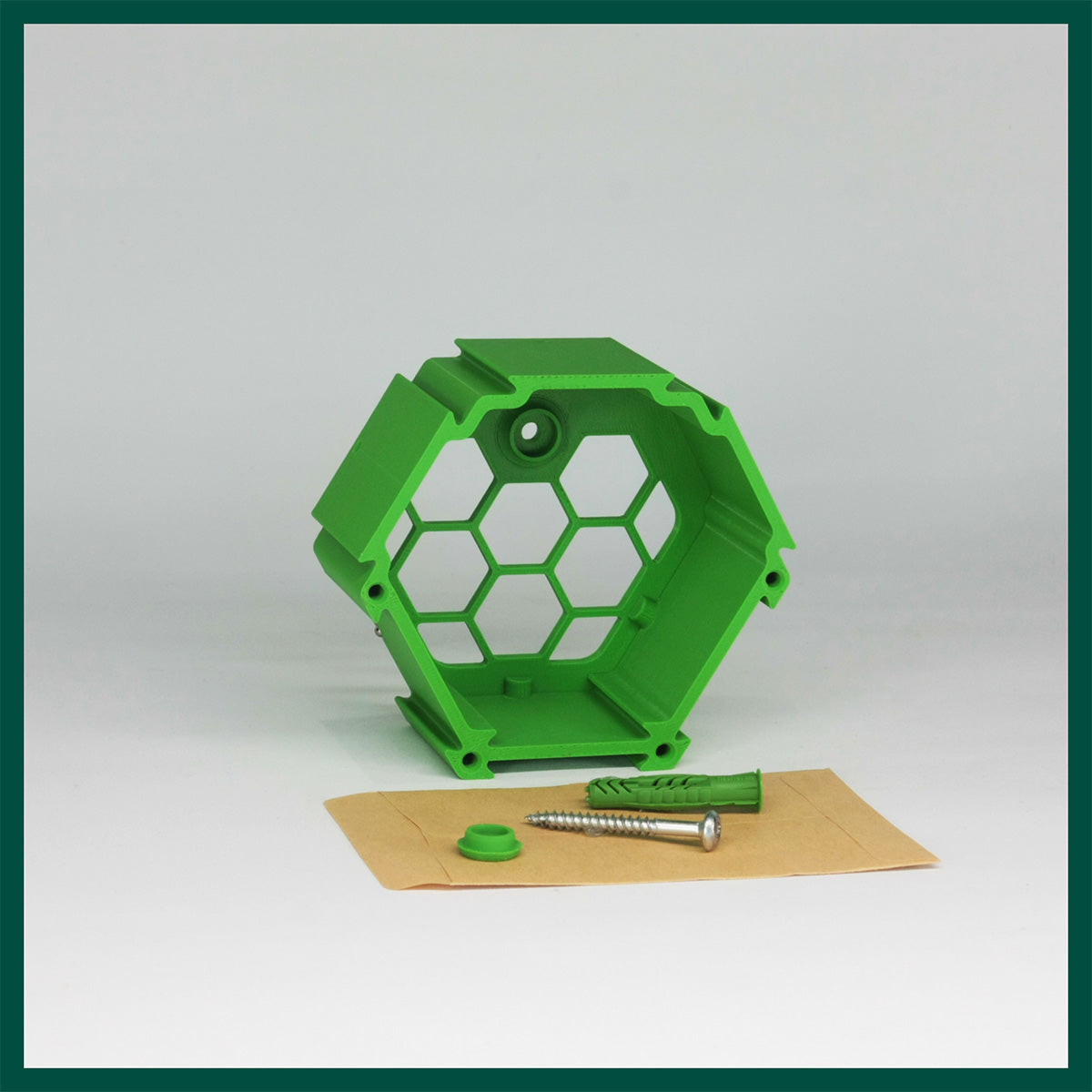 FAVO F.1 Base Module in Light Green - recycled ABS hexagonal shelf