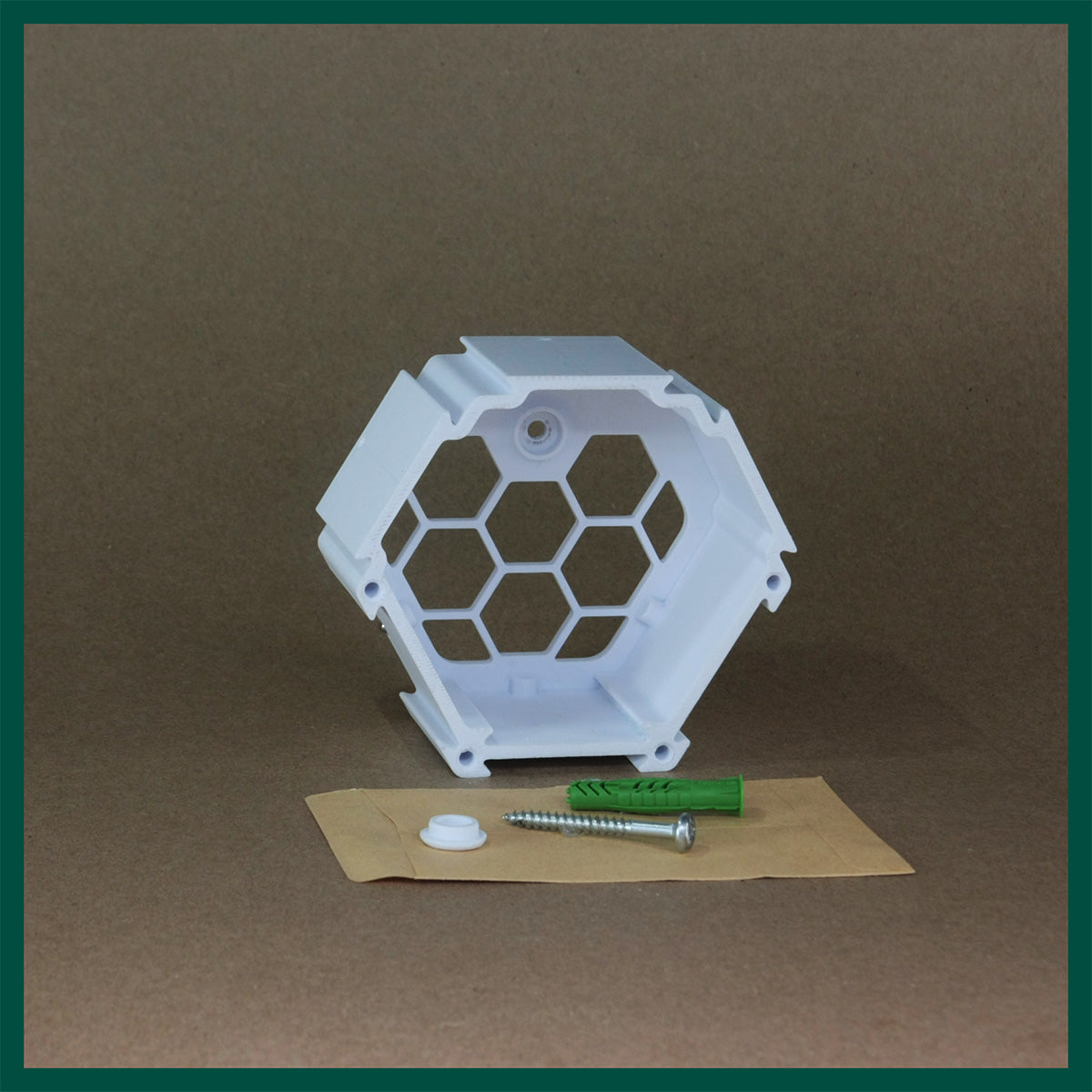 FAVO F.1 Base Module in Arctic White - 96mm hex wall shelf